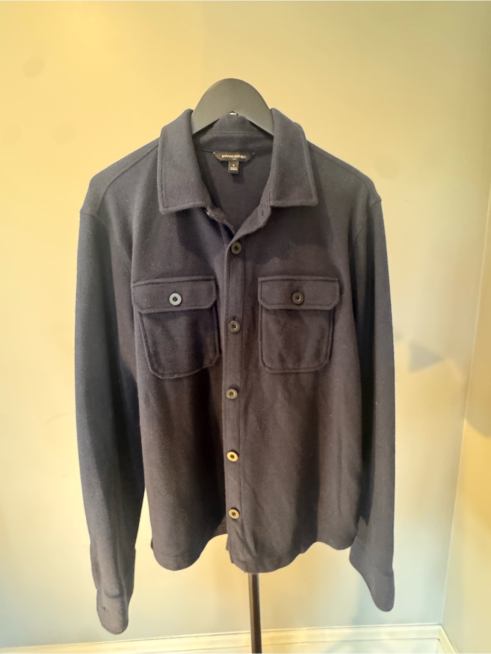 Banana Republic Dark Navy Button-Up Shirt Jacket